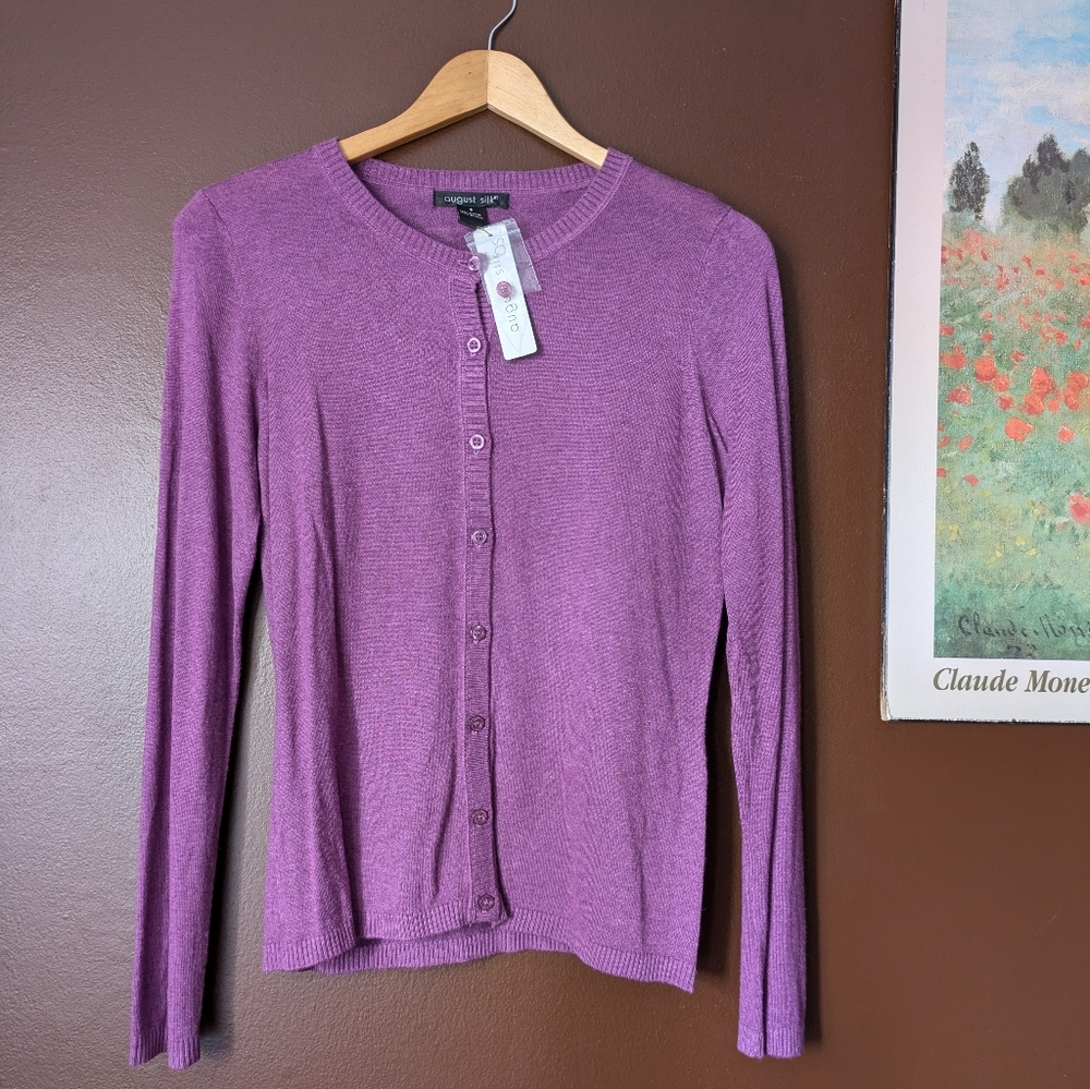 NWT August Silk Silk Cardigan